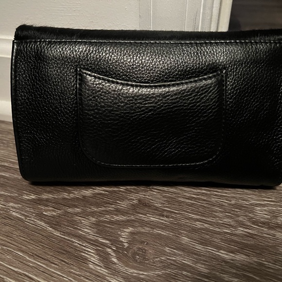 Black clutch/handbag with fur on front - Picture 6 of 10